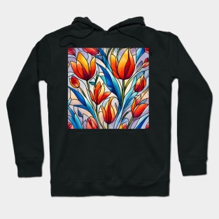 Tulip Stained Glass Art Hoodie